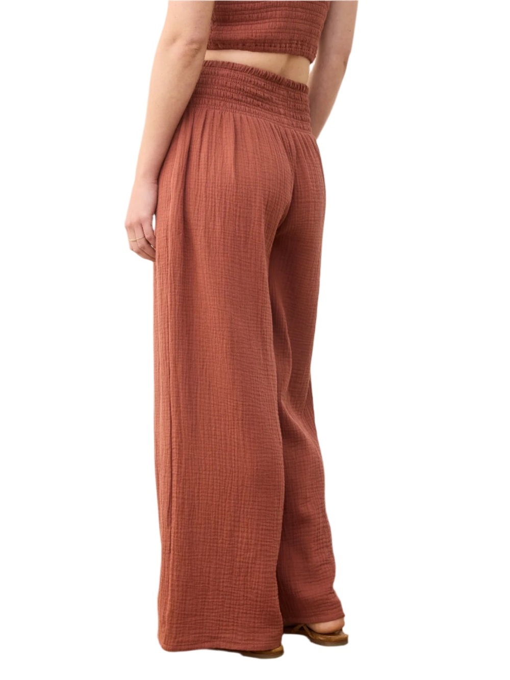 Marine Layer Womens Cotton Gauze Palazzo Wide Leg Pants Sophia Large - Picture 3 of 13